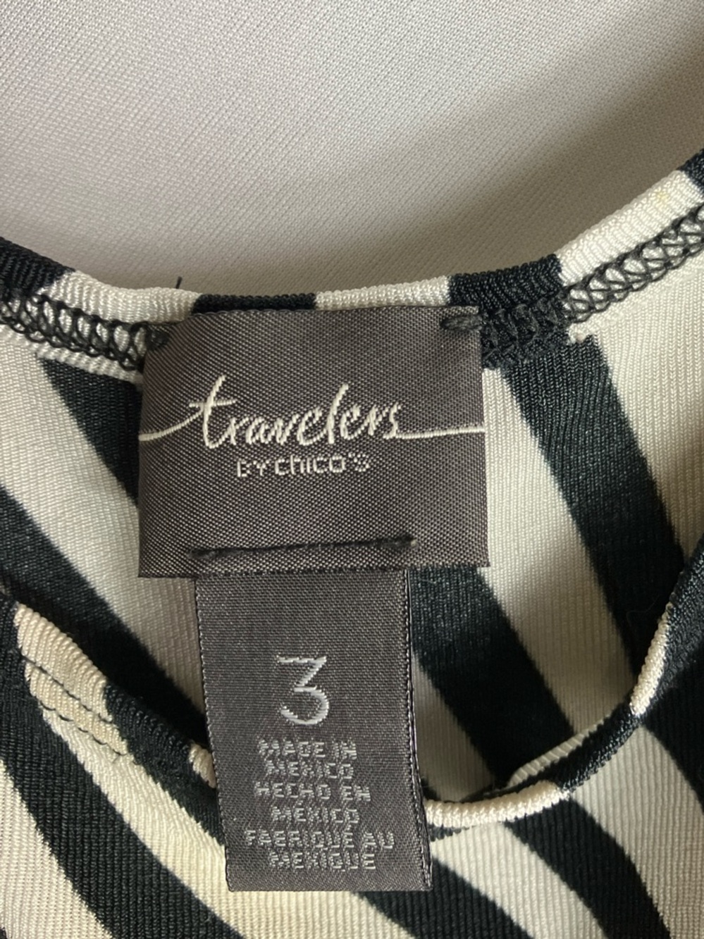 Trendy Zebra-Stripe Sleeveless Tank Top - Anacara - Black & White - Picture 2 of 7